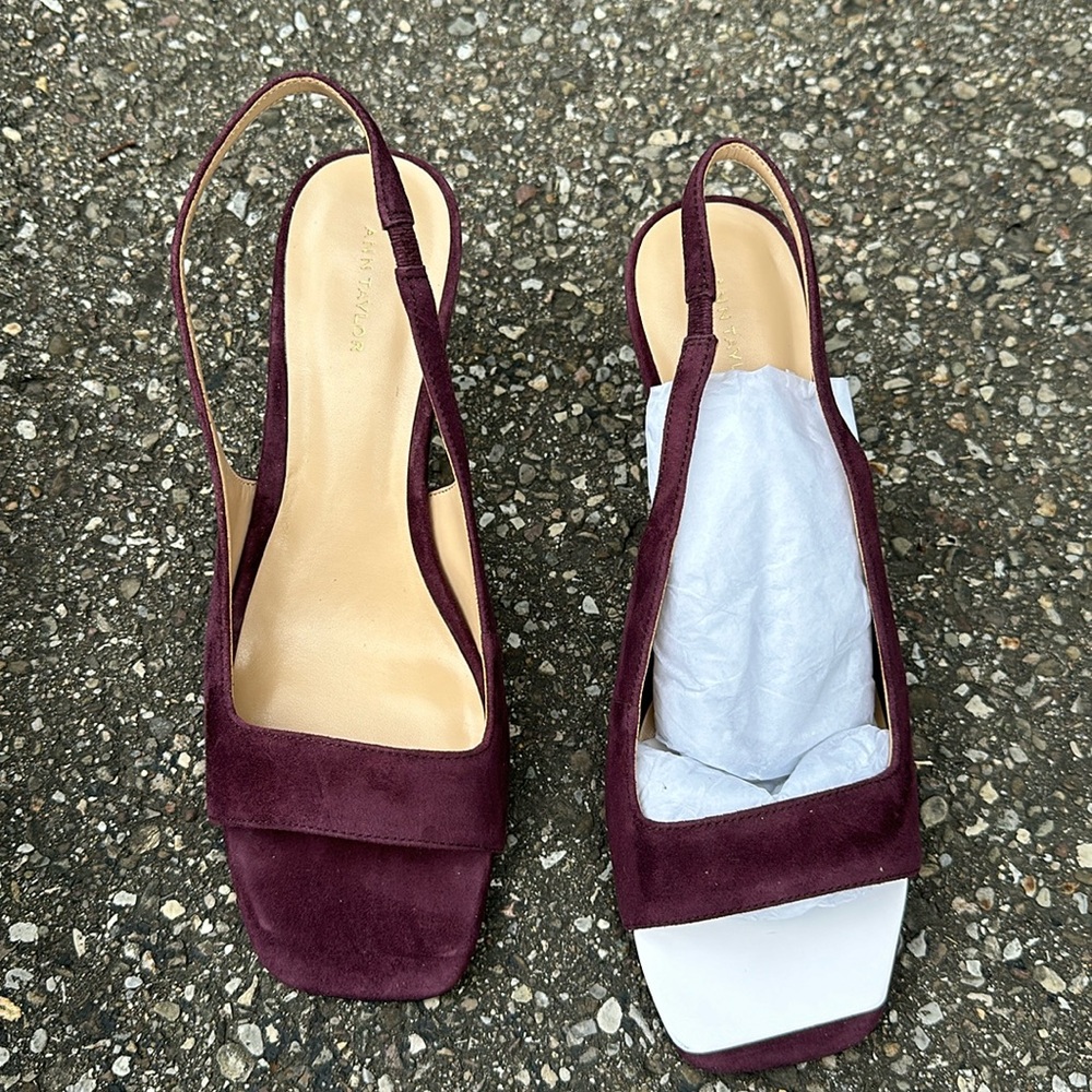 Ann Taylor square toed sling back size 8 NWT